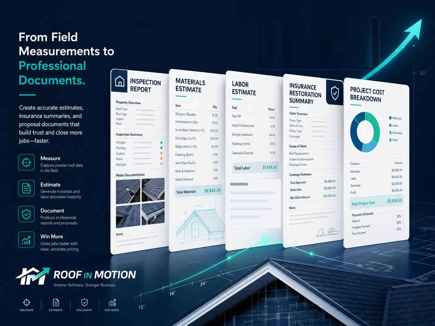 Stacked inspection report and customer-ready estimate package pages